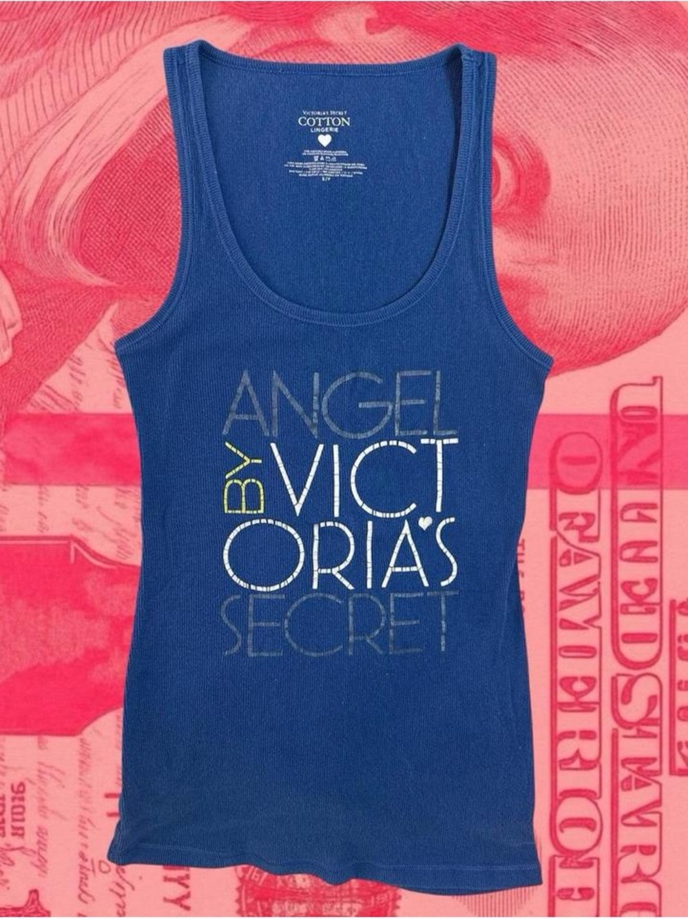 Victoria's Secret Angel by Victoria's Secret y2k vintage blue cotton tank top